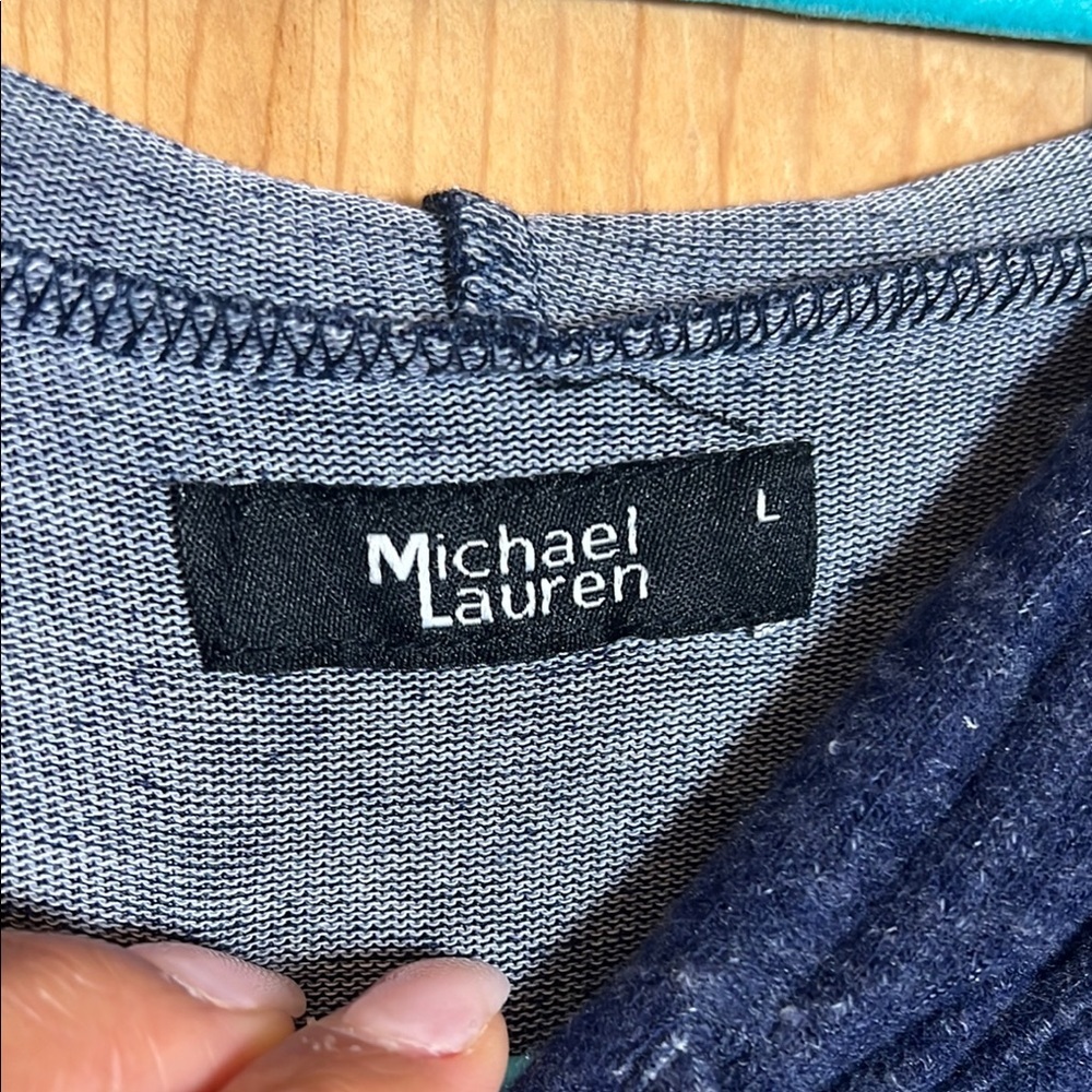 Michael Lauren Blue Hoodie, NWT, Size Large - Picture 4 of 8